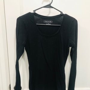 Long sleeve plain black shirt